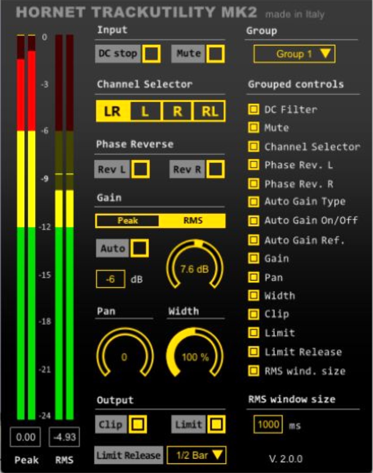 Hornet Plugins HoRNet TrackUtility MK2